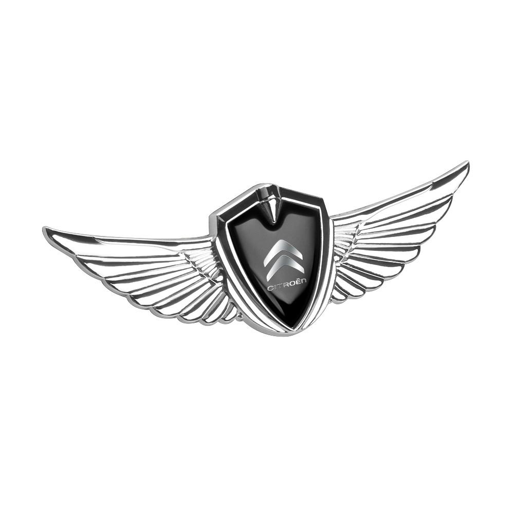 3D Metal Emblem Car Badge Metal Wings Body Decoration Sticker For Citroen C1 C2 C3 C4 C5 C6 C8 C4L DS3 DS4 Cactus Picasso Saxo