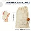 Natural Sisal Soap Bags Shower Bath Exfoliating Soap Saver Pouch Holder for Bath & Shower Use Soap Packaging Mesh Bags