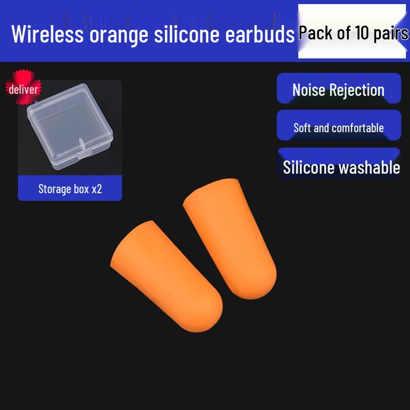 Silicone Noise-Canceling Earplugs for Industrial, Mechanical Workshops, Studying, and Sleep