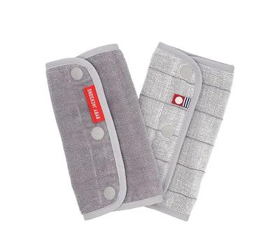 Baby Drool Button Type Jackson's Pads, (Gray Border)