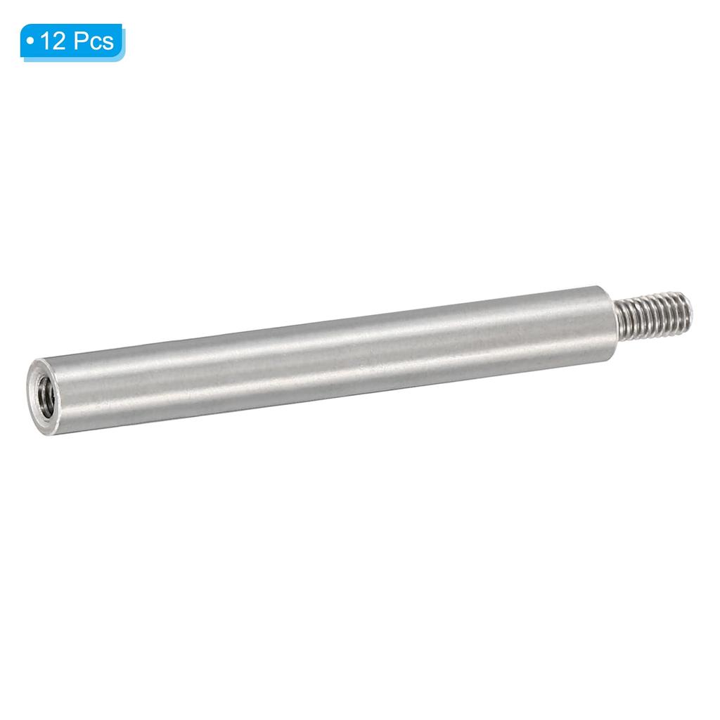 PATIKIL 12pcs M3 Standoffs M3 45+6mm Spacer Standoffs Aluminum Threaded Standoff Kit 3mm ID
