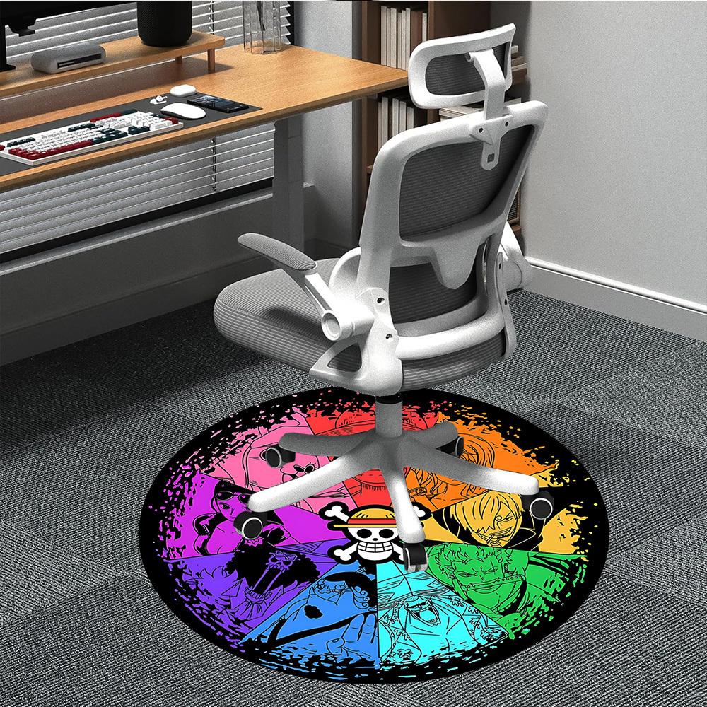 

One Piece Office Round Area Rug, Indoor Mat Suitable For Office,Bedroom Living Room Home Decor, Room Deco a0908144 80cm by 80cm