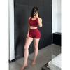 Easy to Wear! European and American Hip Workout Clothes Set High Sense Beauty Back Sports Bra Training Buttock Lifting Shorts Yoga Clothes