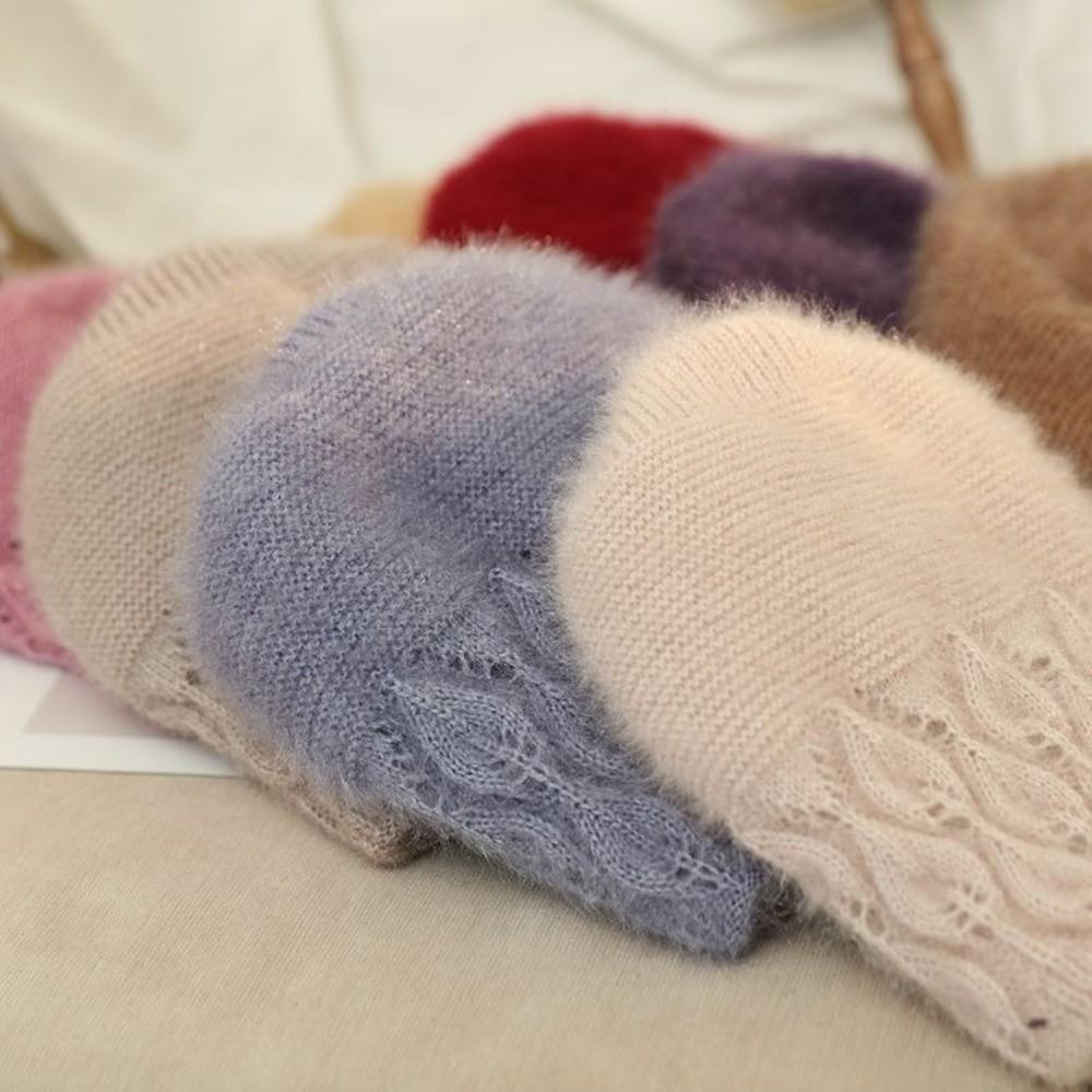 Windproof Knitted Hat Elastic Slouchy Ear Protection Cap Fashion Beanie Hat Winter