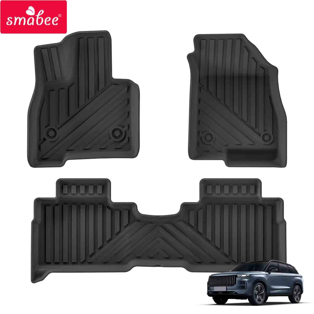 Smabee Left Drive for Chery Explore 06/JAECOO J7 PHEV 2024-2026 (SHS Hybrid Only) Car Floor Mats Trunk Pad TPE All Weather Black