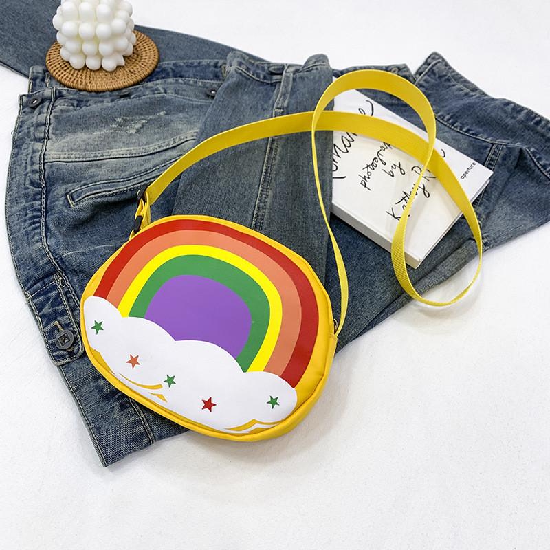 Rainbow Tiger Dinosaur Cartoon Pattern Children Shoulder Bag Girl Bag Crossbody