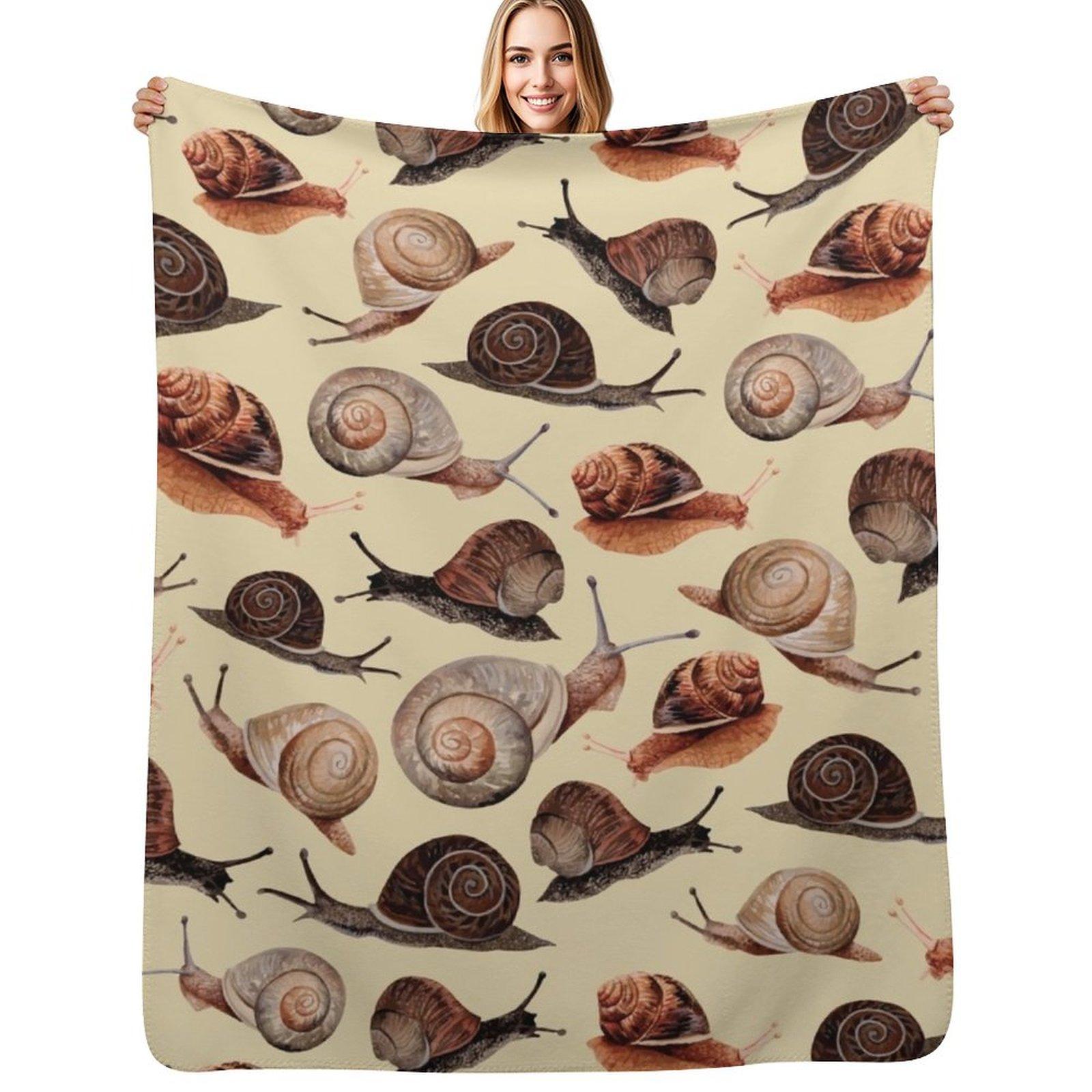 A Slew of Snails Throw Blanket Warm Comfortable Blanket Gift for Parents Friends 102x76cm(40x30in)