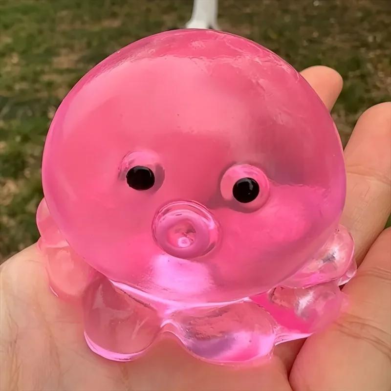 Squishy Morska Ośmiornica Ściskana Zabawka Fidget Symulacja Odstresowująca Powoli Odbijająca Można Rozciągać Sensoryczna Odprężająca Prezent