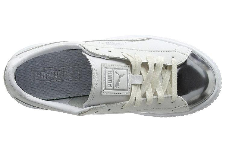 PUMA Basket Skate Shoes 'White Silver' Women's 366169-01