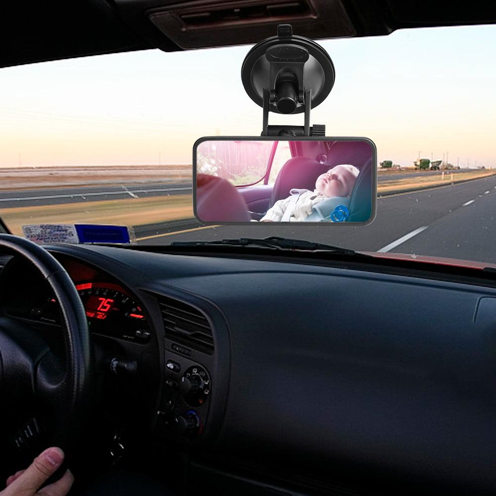 Baby Car Mirror Rr View Mirror for Kids    with Push-Type Injection Large Suction Cup & Lock