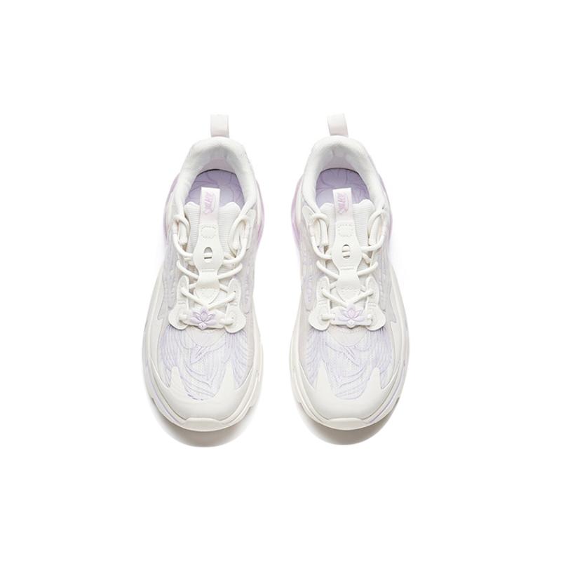 Anta Millennium 2.0 Anti-Slip Wear-Resistant Low-Top Chunky Sneakers Women's White Purple Sneakers 122128896-4