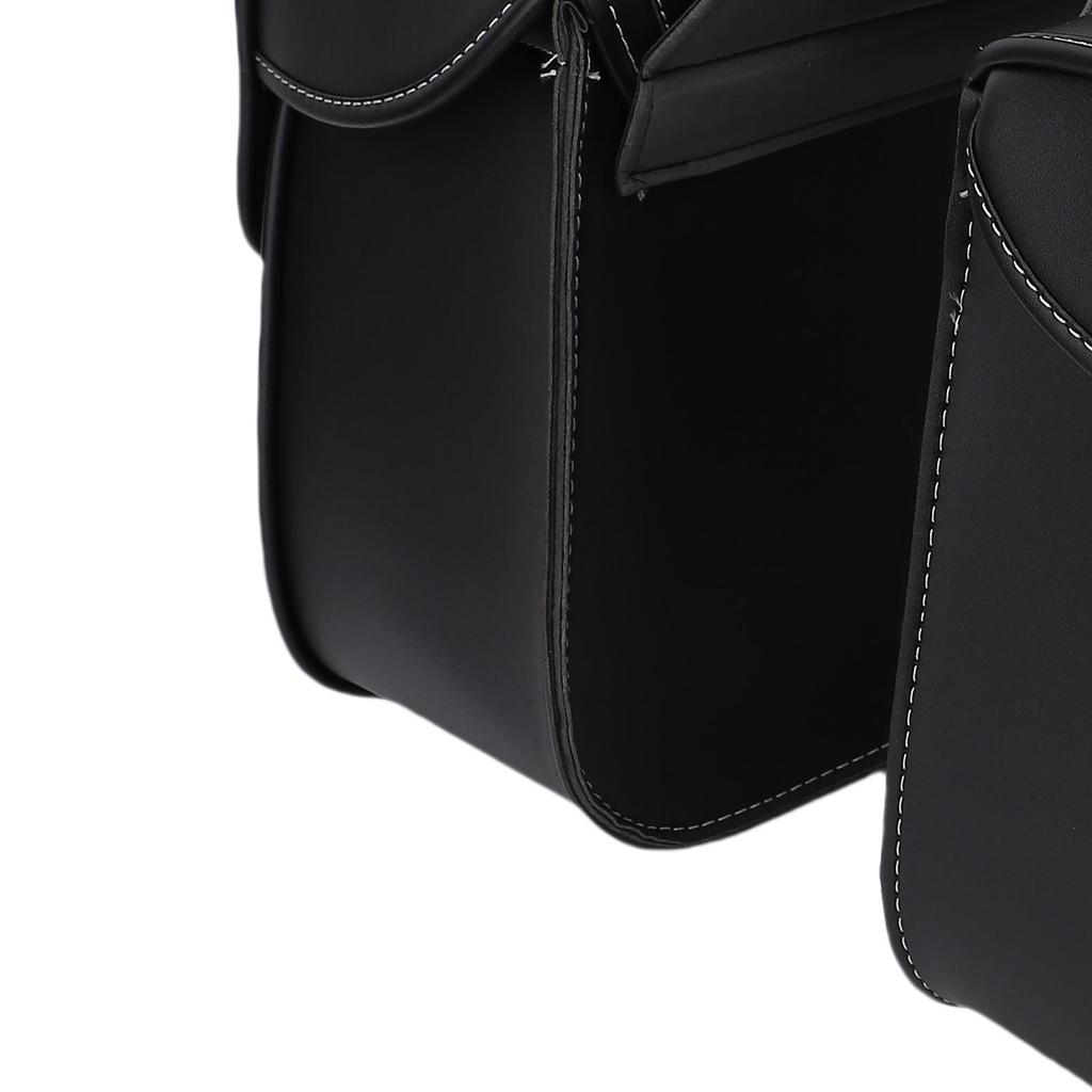 Motorcycle Saddlebags 30L Large Capacity Saddle Bags PU Leather Waterproofing Motorcycle Side Luggage Bags