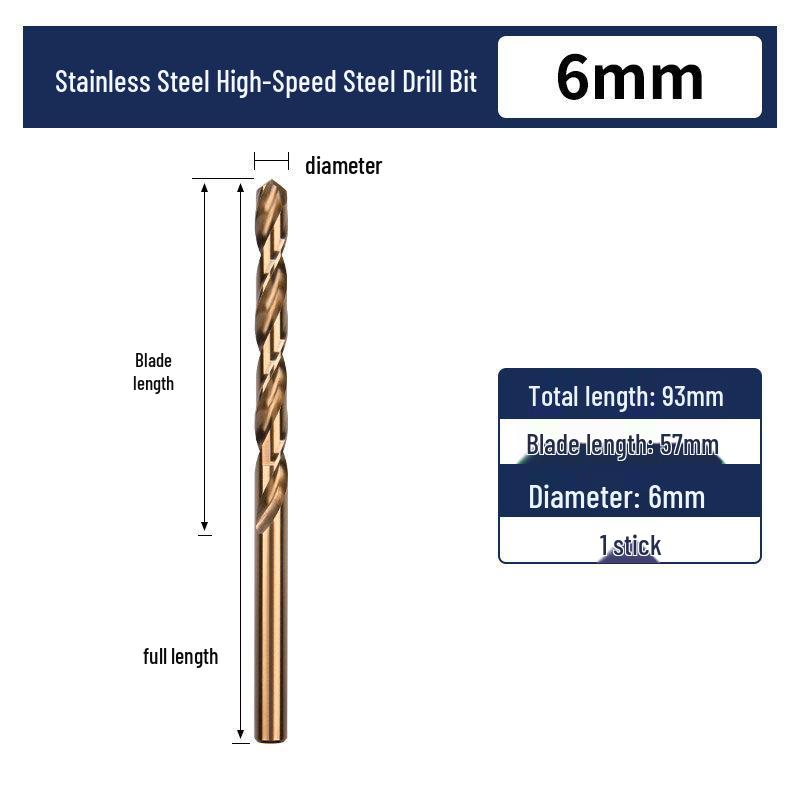 Cobalt Twist Drill Bit for High-Hardness 304 Stainless Steel and Metal