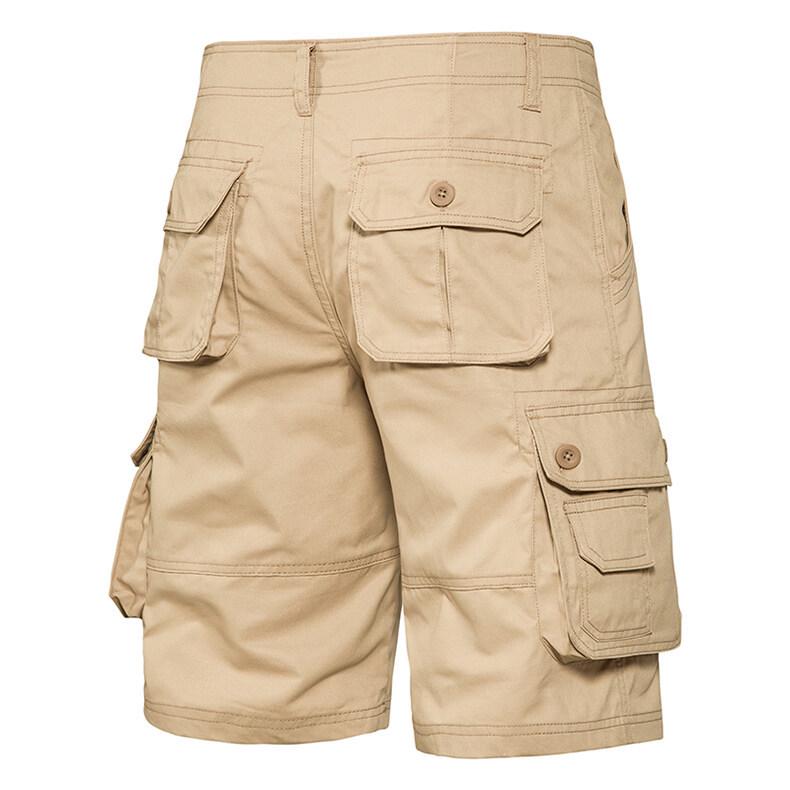 Men's Summer Multi-Pocket Cargo Bermuda Shorts - Casual, Lightweight Mid-Length