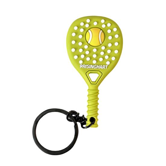 Keychain Vibrant Color Tennis Racket Design Keyring Sports-themed Bag Charm Non-slip Grip Key Chain Backpack Accessories