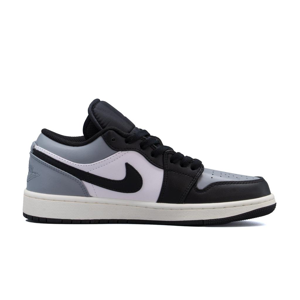 Jordan Air Jordan 1 Leather Shadow Gray Cushioning Abrasion Resistant Cushioning, Wear Resistant Low top 553558-081(Team1104)
