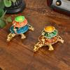 Creative Little Turtle-Shaped Zinc Alloy Jewelry Box Ornament Storage Stylish Exquisite Three-Tier Ring Necklace Organizer Made