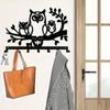 Owl Shaped Metal Key Hanger Wall Mount 7 Hooks Durable Rustproof Home Storage
