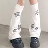 Pierneras Lolita para Niñas Y2K Estrella Tejidas Mangas de Pierna Acampanadas Puño Holgado Gótico Calcetines Tobillo Montón Cubre Pies Uniforme JK