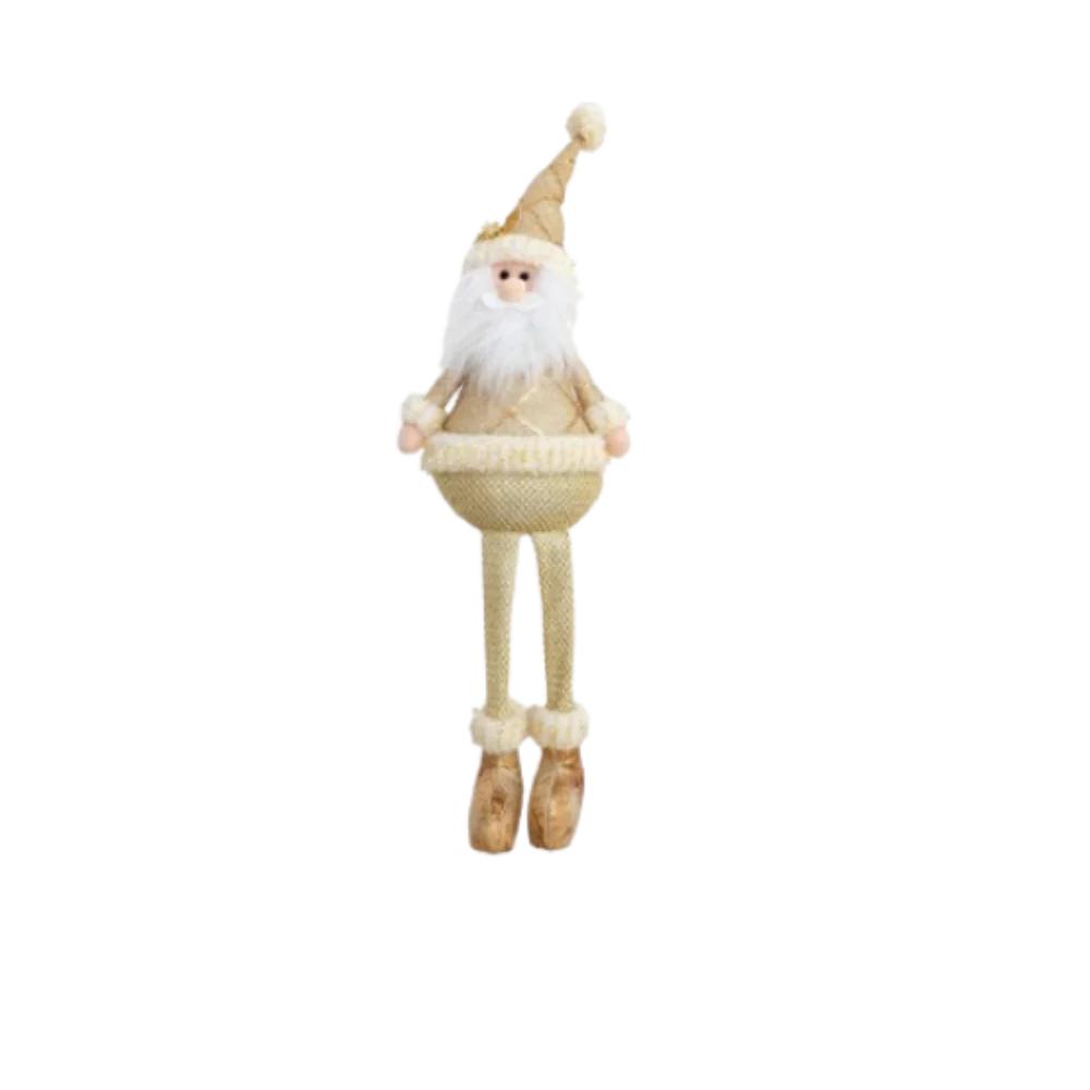 Large Christmas Ornaments Cute Snowman Elk Santa Claus Retractable Gold Telescopic Merry Christmas Decoration