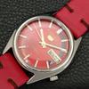 VINTAGE SEIKO 5 AUTOMATIC 7S26A JAPAN MENS RED COLOR DIAL WATCH a702616-1 R209-a702616