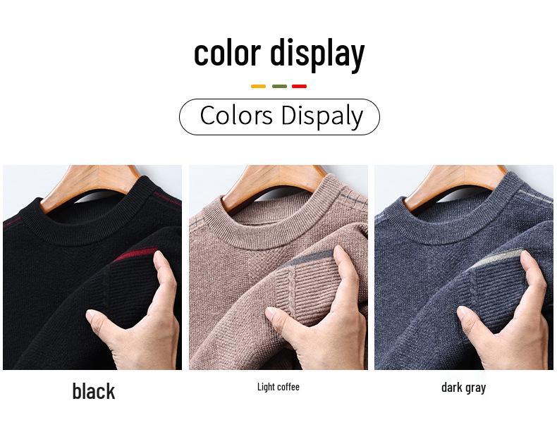 Men's 100% Pure Wool Sweater: Autumn/Winter 2025 Fashion Base Layer for Sports & Outdoors