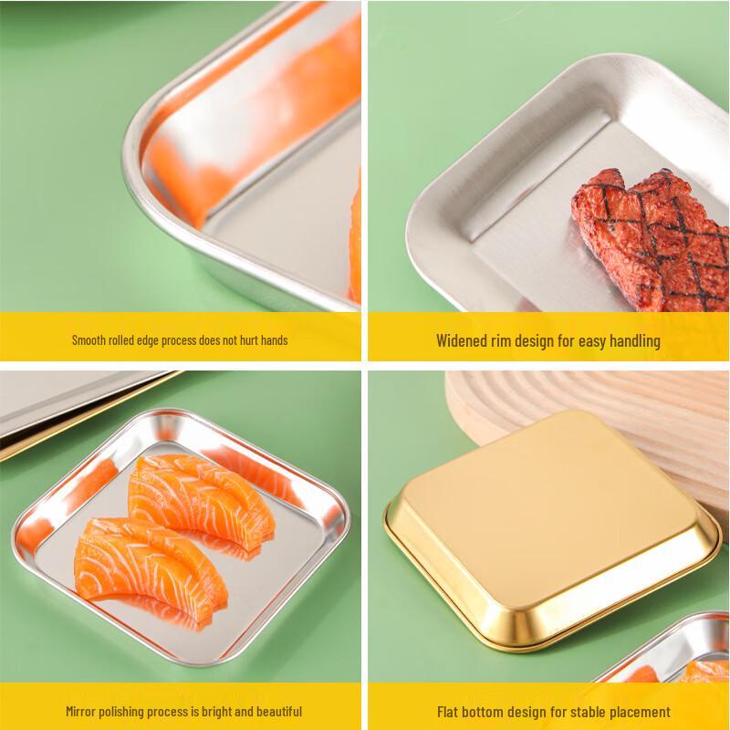 

ZISIZ Square Stainless Steel Serving Tray