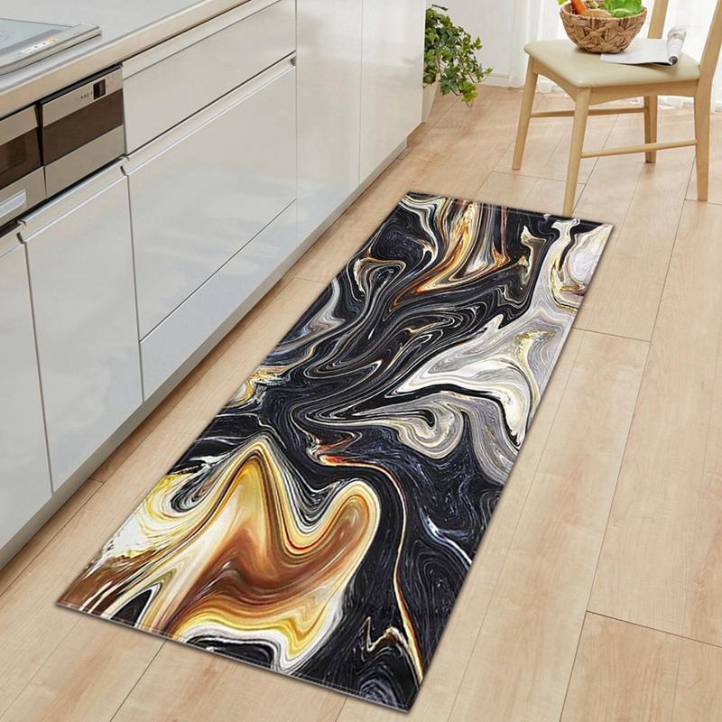 Area Rug Marble Pattern for Entry Way Living Room Hallways Modern Doormat