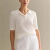 Summer Short Sleeve Knitted T Shirt Woman Summer Casual Loose Lapel Solid Ins Hot Tops Pullover Female Sweater T Shirt Outwear