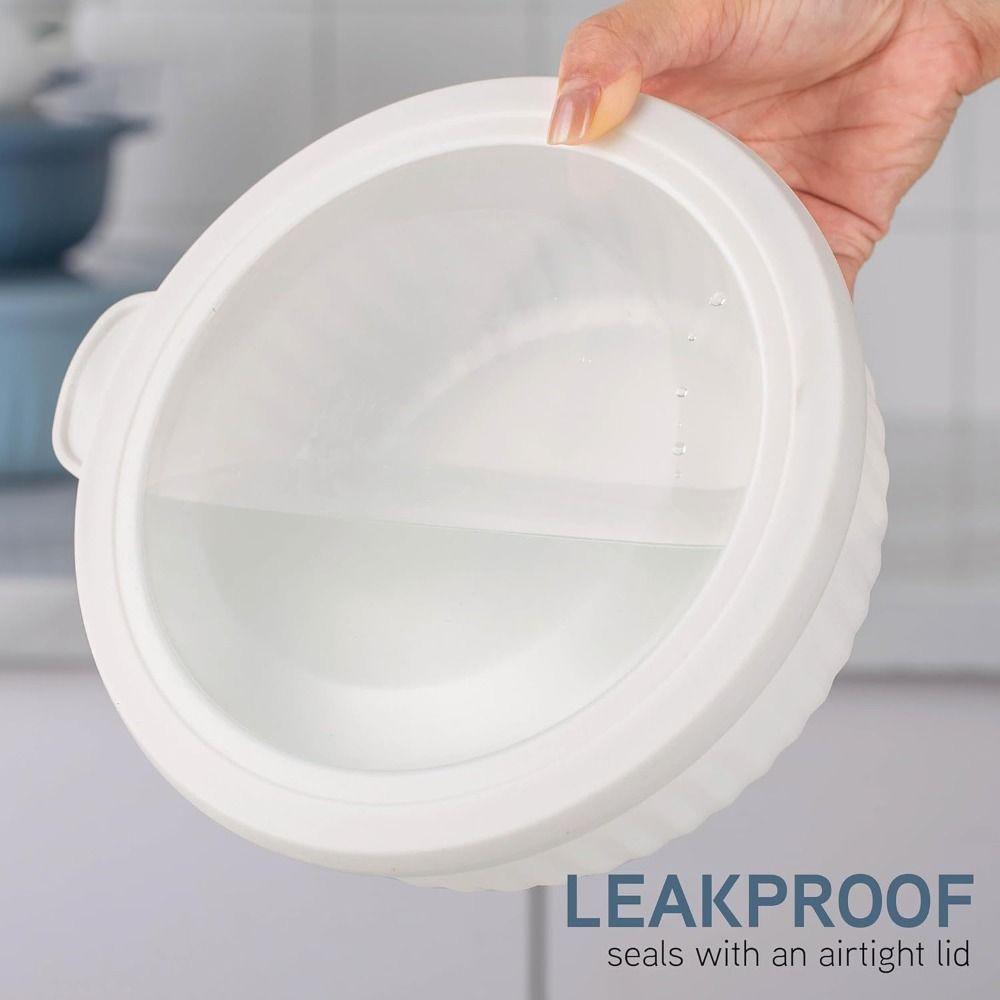 4 Stück/Set Lebensmittelqualität Weitmaul-Rührschüssel-Set Kunststoff Versiegelter Snackbehälter Stapelbar mit Sichtdeckel Salatschüssel Obst