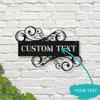 Personalized Metal Wall Art, Classic Hanging Sign for Home Garden Exterior, Custom Text