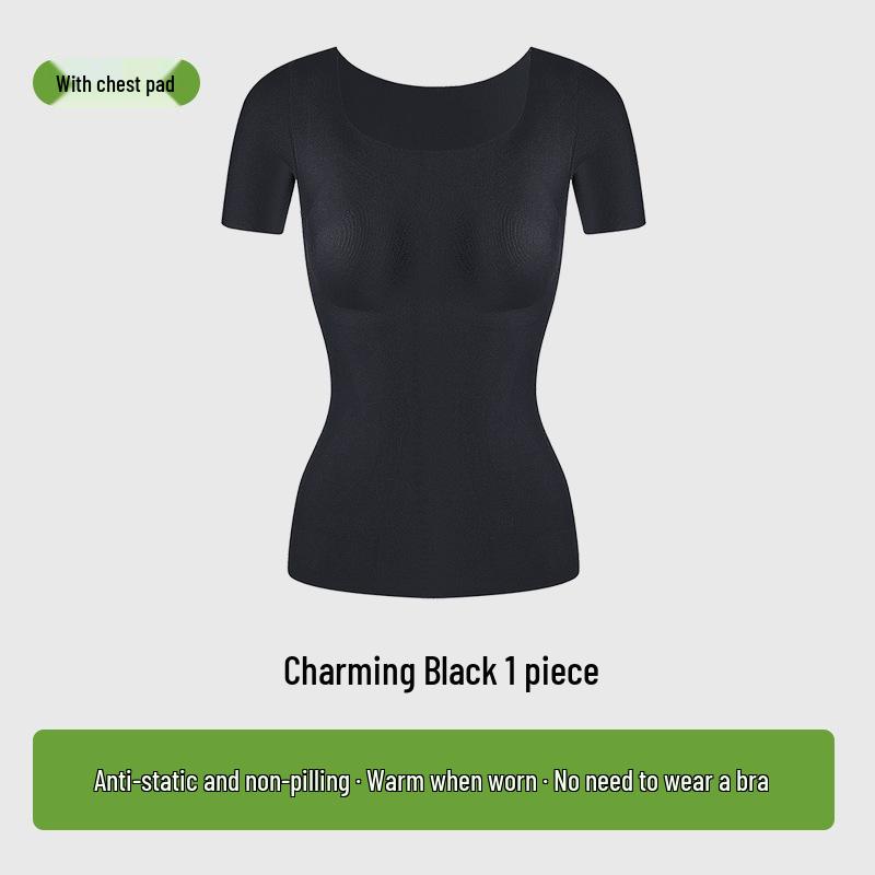 Zelfverwarmend, huidvriendelijk ondergoed met antistatische eigenschappen voor herfst en winter; voorzien van ingebouwde bh-pads.
