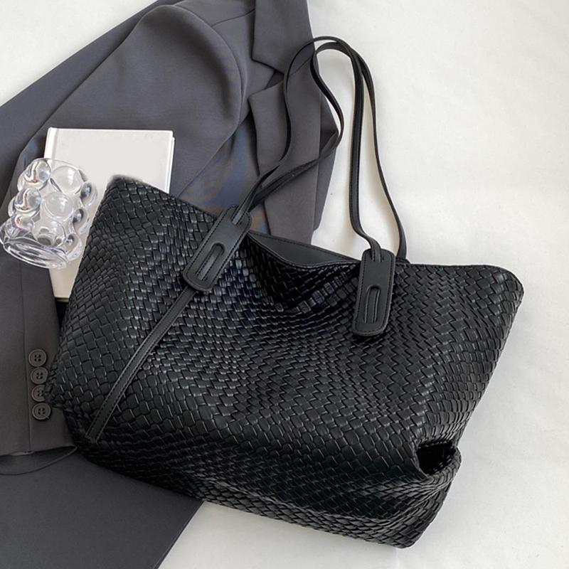 Ladies' solid color multifunctial handbag, minimalist ladies' shoulder bag, lightweight commuting handbag for daily office use