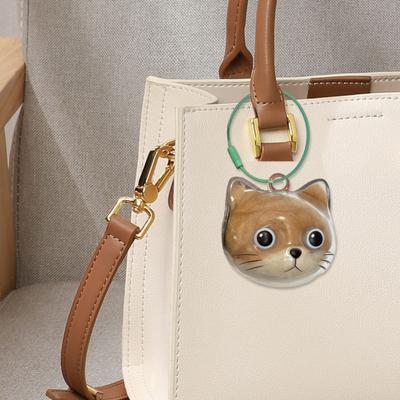 Dog Hair Collector Keychain Charm Memorial Storage Box Transparent Bottle Pet Cat Hair Storage Portable Memory Capsule
