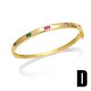 Open Vintage Cute Colorful Cubic Zirconia Copper Gold Plated Anti Tarnish Fashion Jewelry Bracelets & Bangles Link for Women