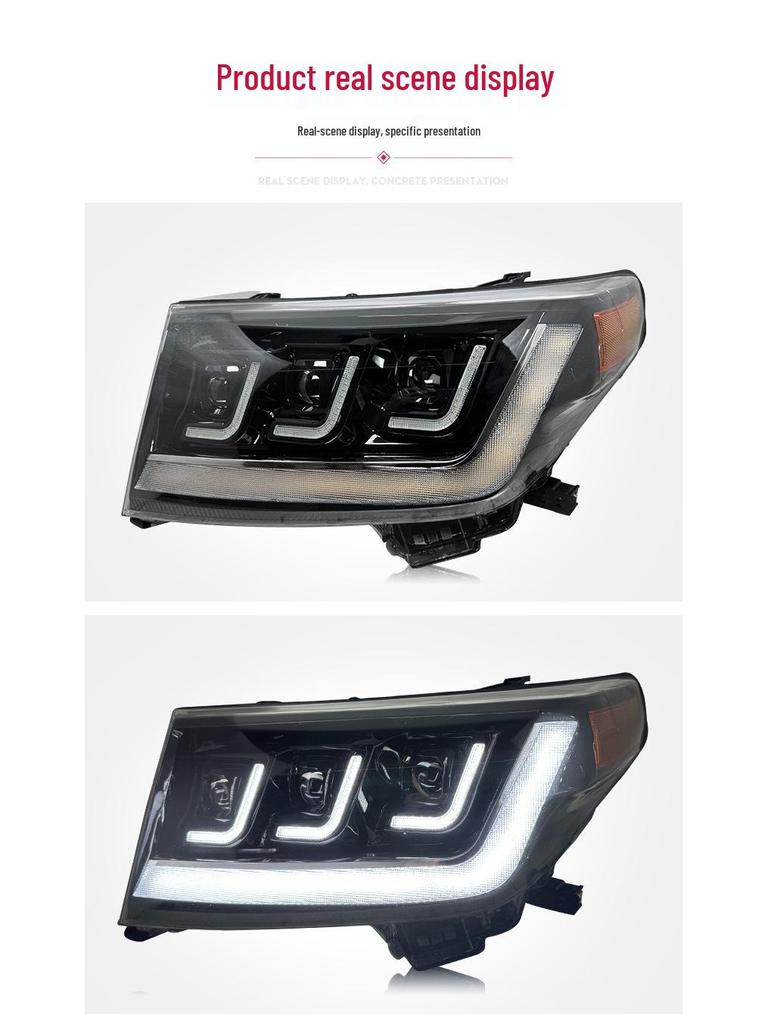 07-15 Land Cruiser LC200 LED Headlight Assembly - Modified Headlights