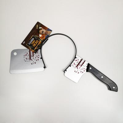 Halloween Head-piercing Kitchen Knife Props Party Prank Headband Party Prank Plastic Props