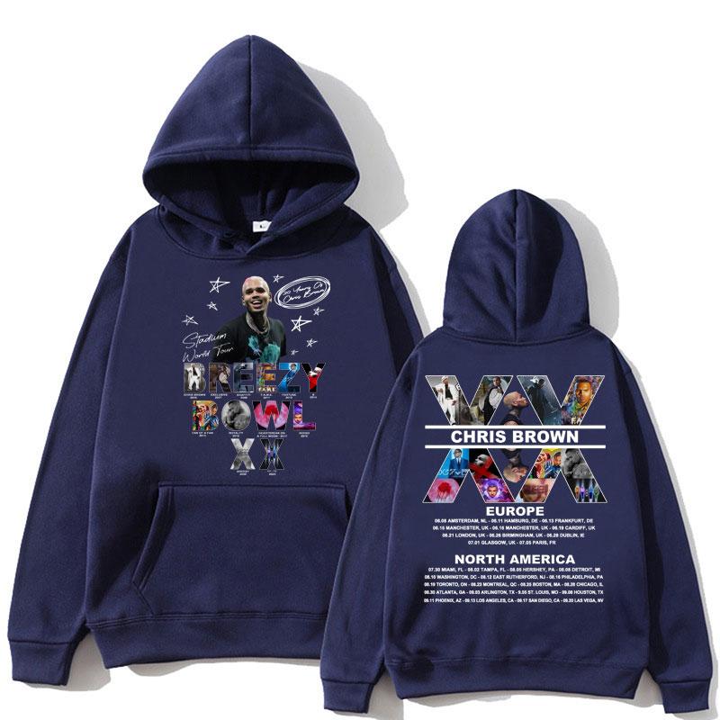 

Rapper Chris Brown Breezy Bowl XX 2025 Tour Hoodie Harajuku Hip Hop Trendy Long Sleeve Men Oversized Popular Pullover Streetwear 3XL