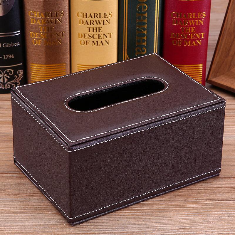 LIEI European Style Leather Tissue Box