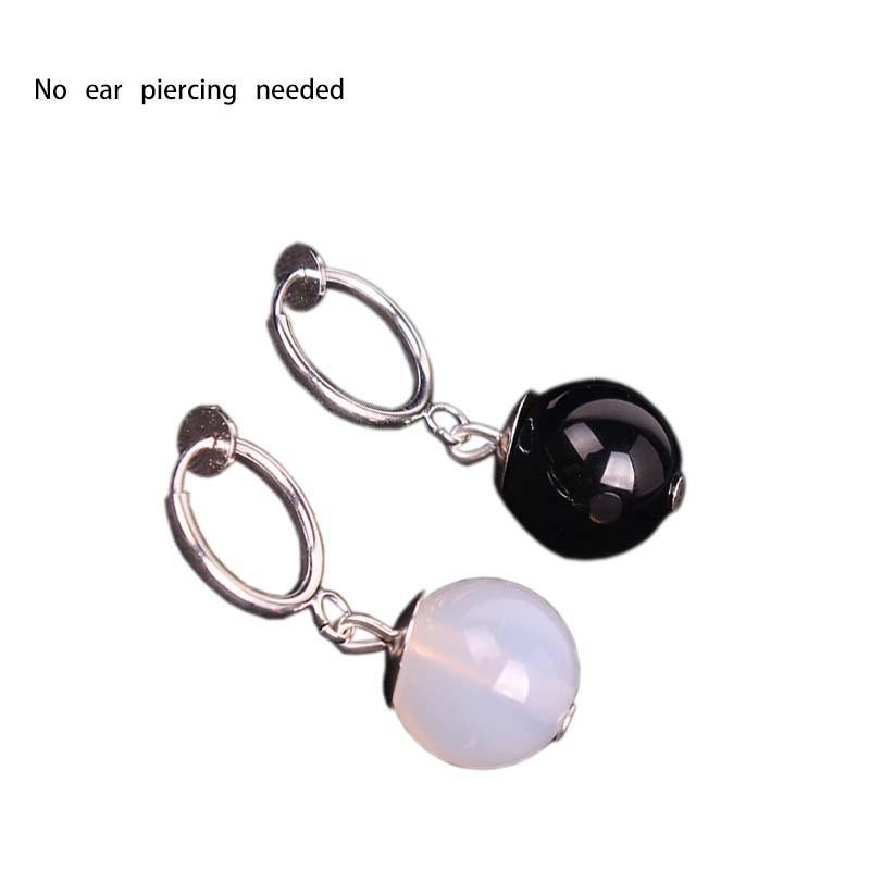 

Game 2pcs Genshin Qiqi Cosplay Earrings Ear Clip Halloween Accessories Carnival BlackWhite,Ear Clip