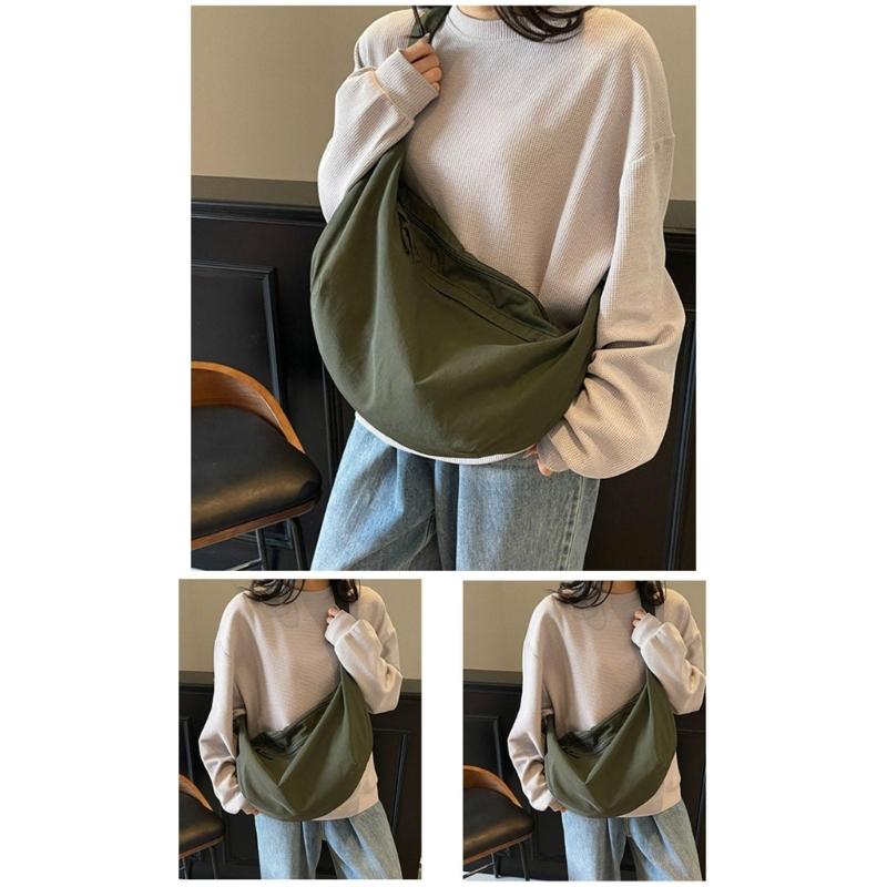 Crescent Bag Small Slings Crossbody Bag with Half Moon Shape Multi Pocket Slings Bag Hoboes Bags Slouchy Dumpling Bags