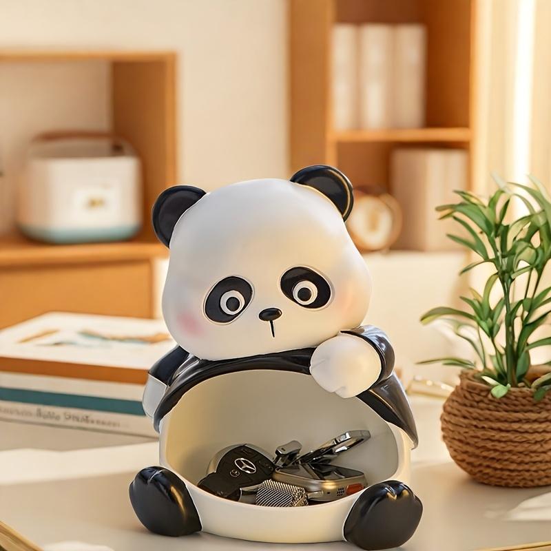 1pc Panda-Shaped Resin Key Holder, Multi-Purpose Large Capacity Storage Box for Keys,Cards, Jewelry,Indoor/Outdoor Decor for Living Room,Entryway Desk