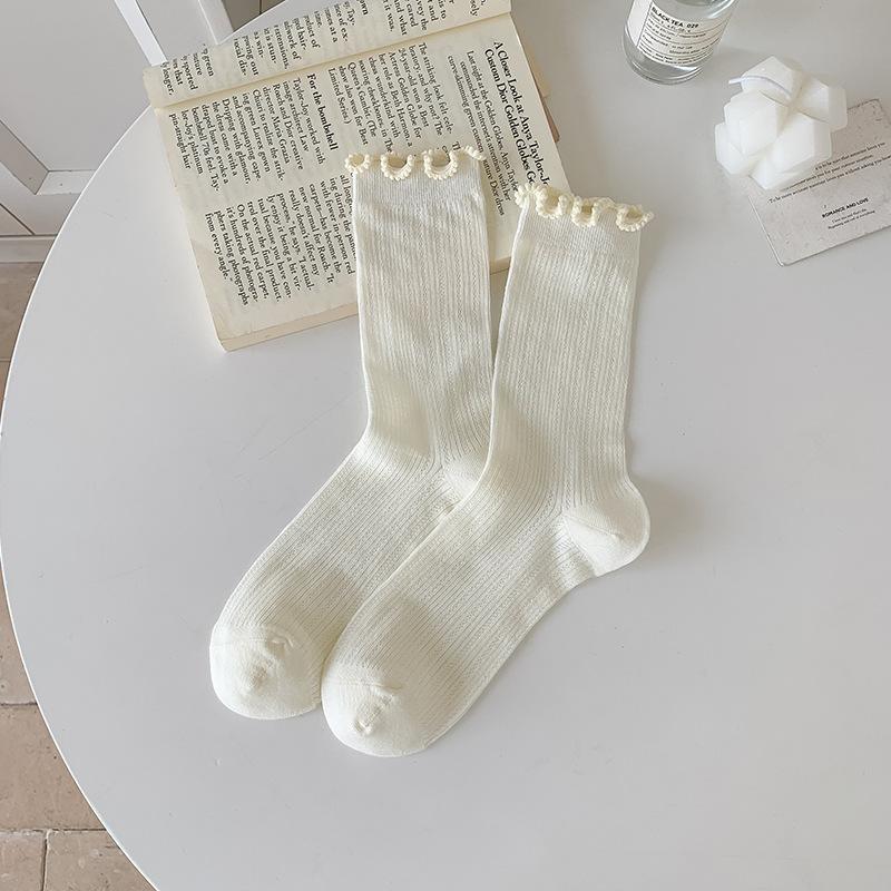 Damen Sommer Dünne Netz Atmungsaktiv Schweißabsorbierend Einfarbig Freizeit Knochenlos In Der Röhre Stapelsocken