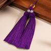 Versatile Keychain with Double Tassels Designs Polyester Silk Fringe with Loop for Keys Bags Decoration