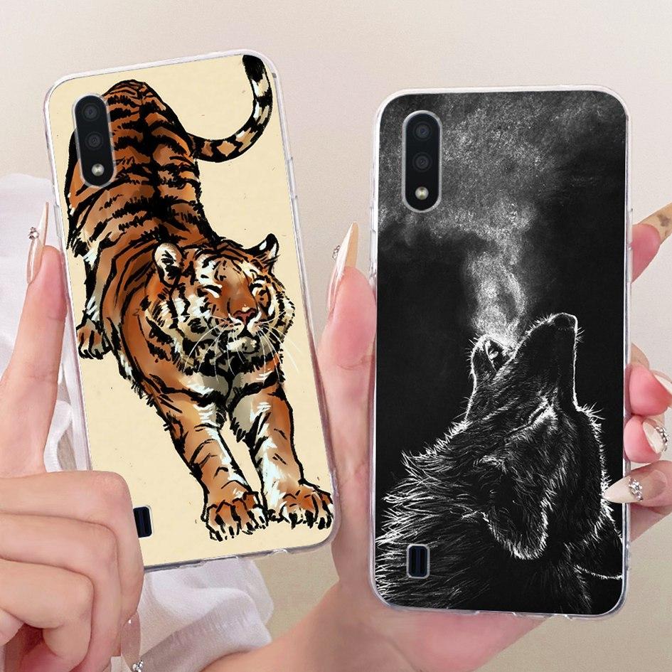 For Cover Smasung Galaxy A01 Case M01 SM-A015F Funda Fashion Dragon Cartoon Soft Slim Silicone Bumper For Samsung A01 Core Coque