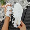 Sandales de plage grande taille mode femme année nouvelle pincement mode fleur sandales pour pieds de femme