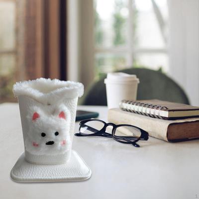 Eyeglasses Holder Stand Lined Glasses Case Lovely Tabletop Anti Scratch Eyeglass for Bathroom