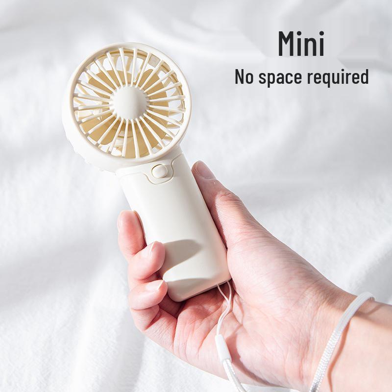 Portable Mini Handheld Fan with Lanyard for Dorms and Outdoors