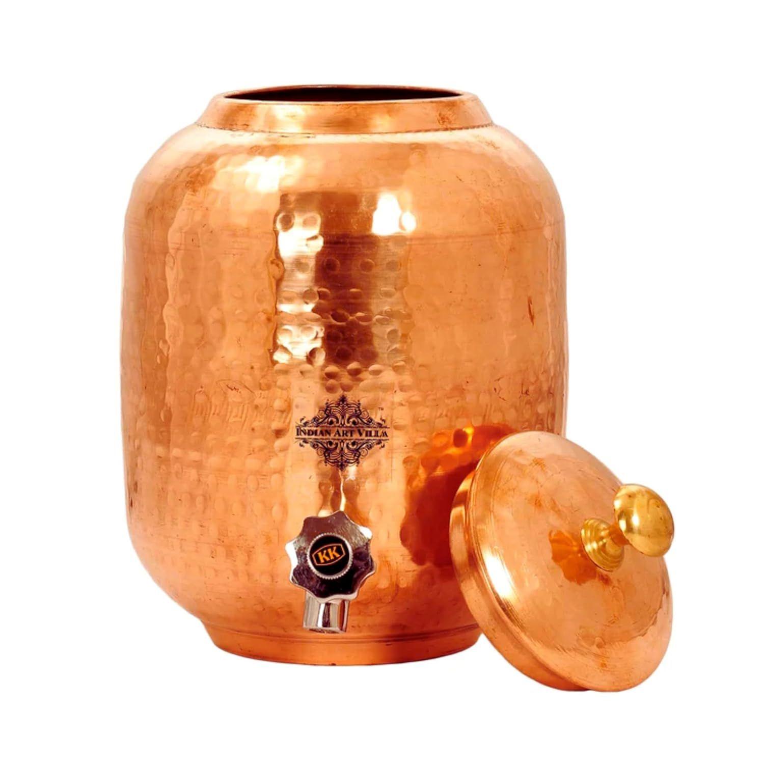 

Медный контейнер-диспенсер для воды, Хранение и кухонная утварь, Польза для здоровья, 18 литров.