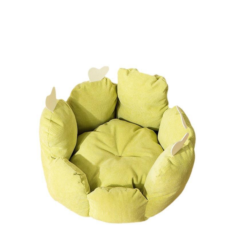 Cat's nest, cactus petal shape, large space, soft and warm, sleeping nest, doghouse cushion, pet supplies